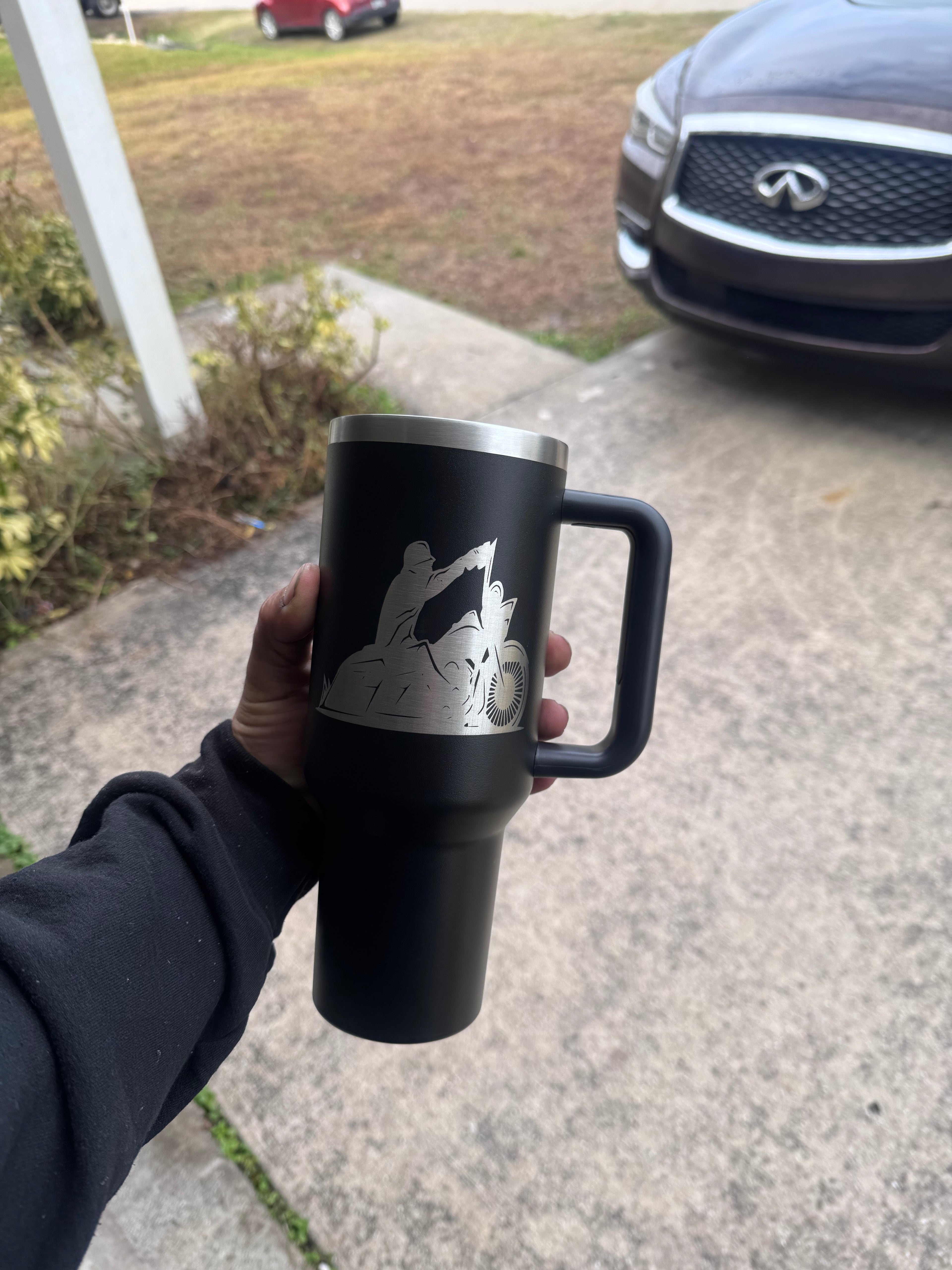 Custom laser engraved