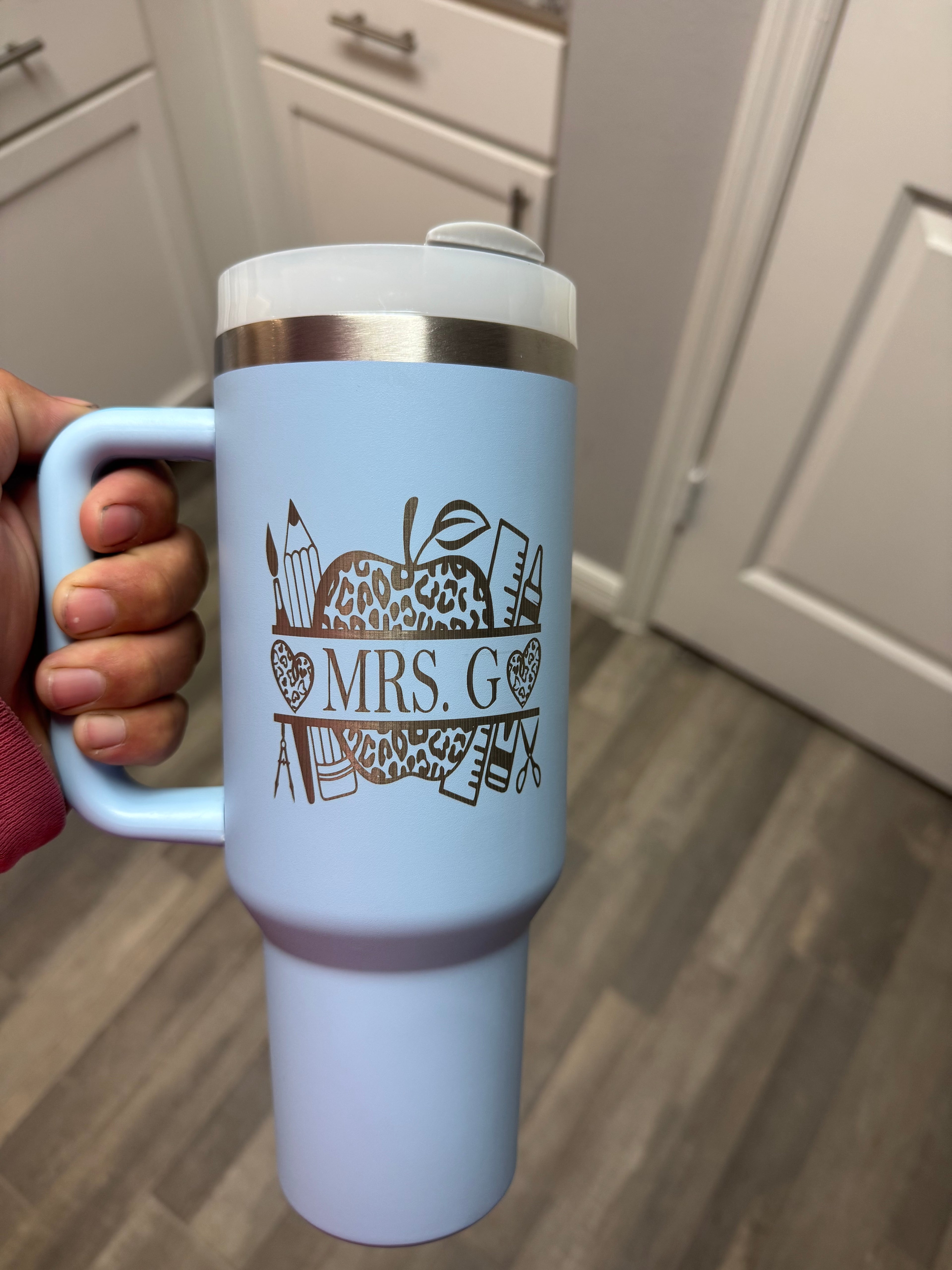 Custom laser engraved
