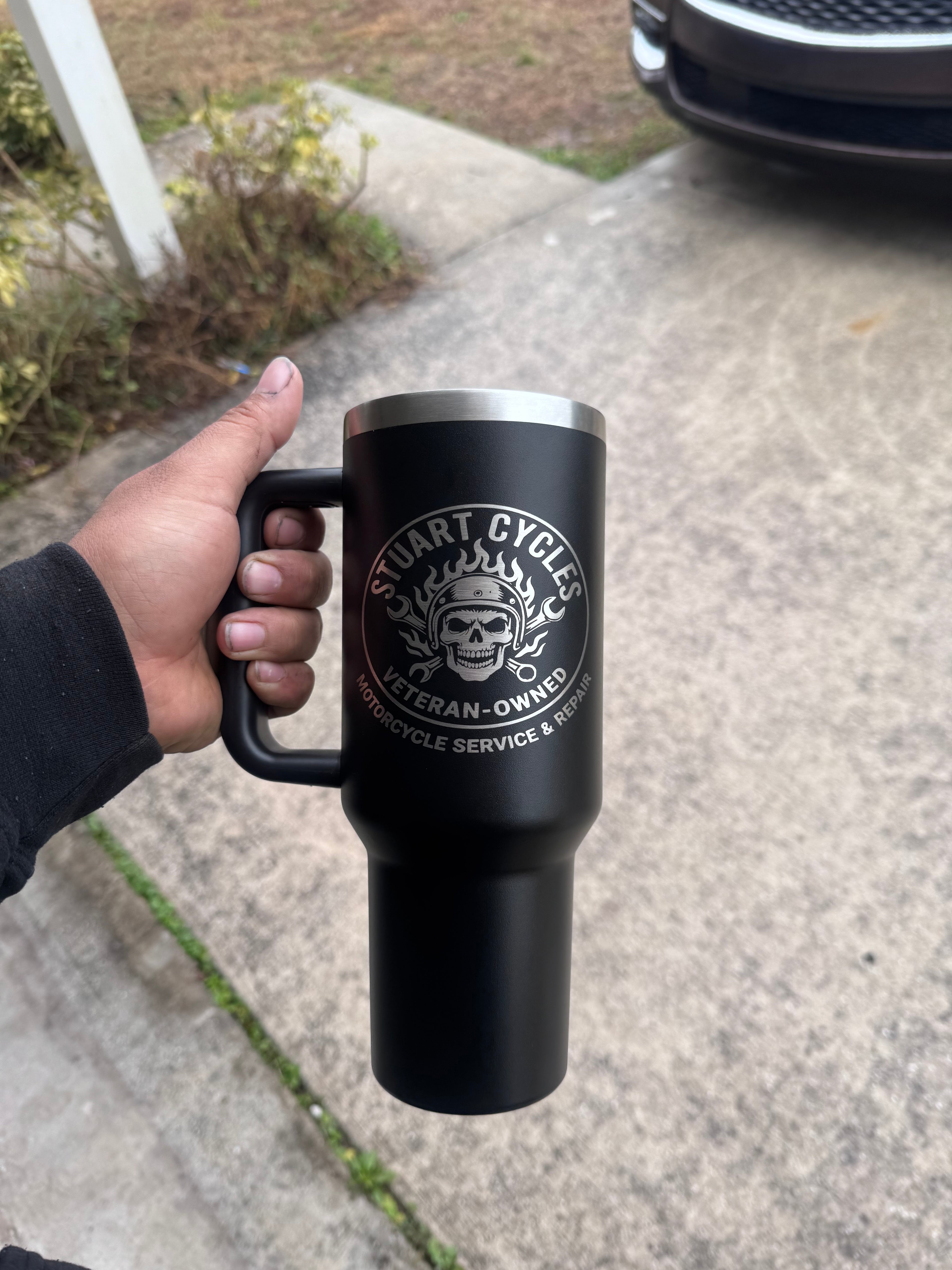 Custom laser engraved